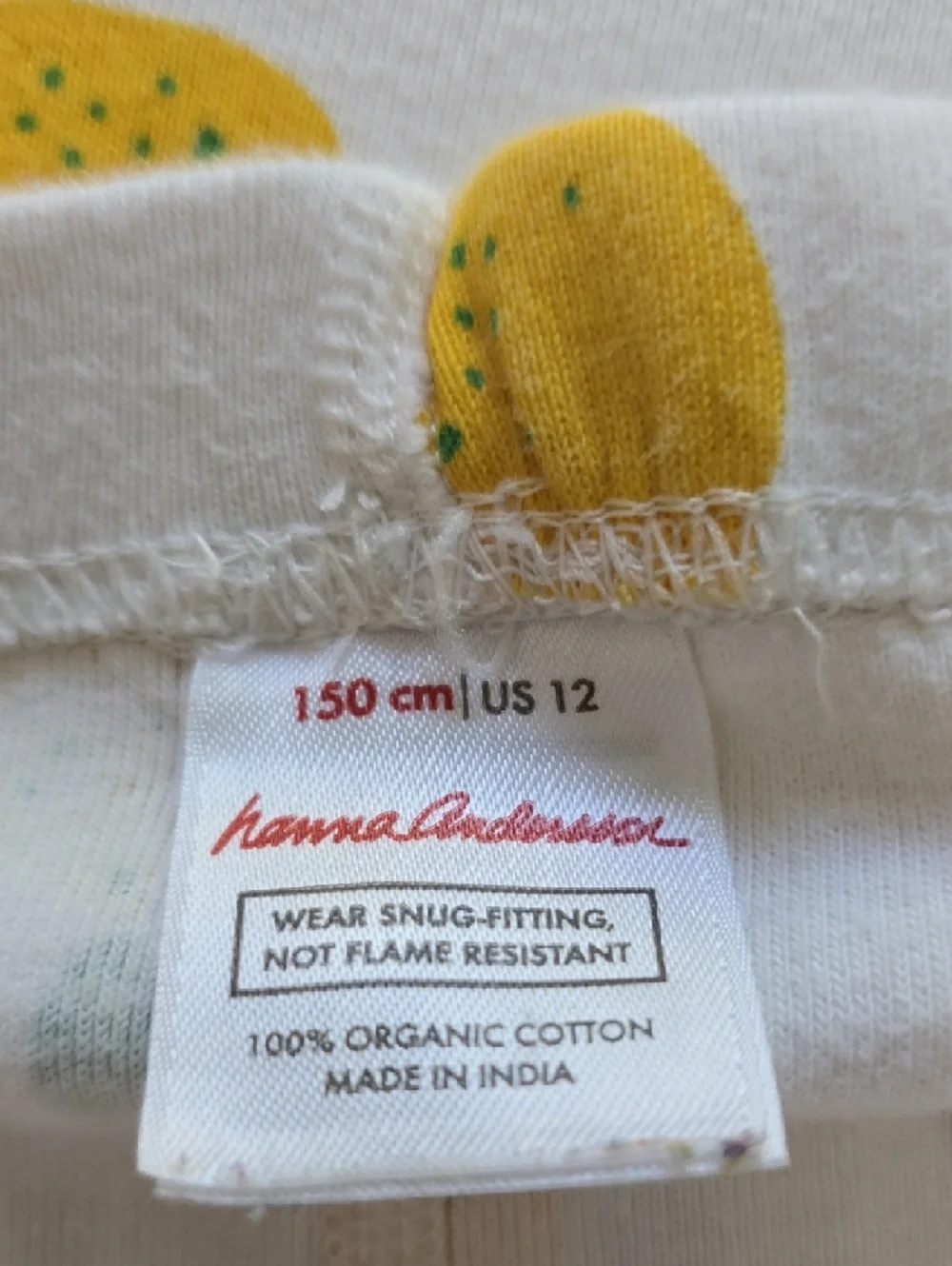 Hanna Andersson Lemon Short Johns Unisex Size 12 - Picture 6 of 10